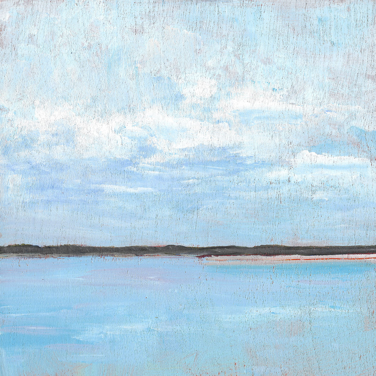 Summer on the Bay 1, 6 x 6 x 7/8 Acrylic on Wood Cradle