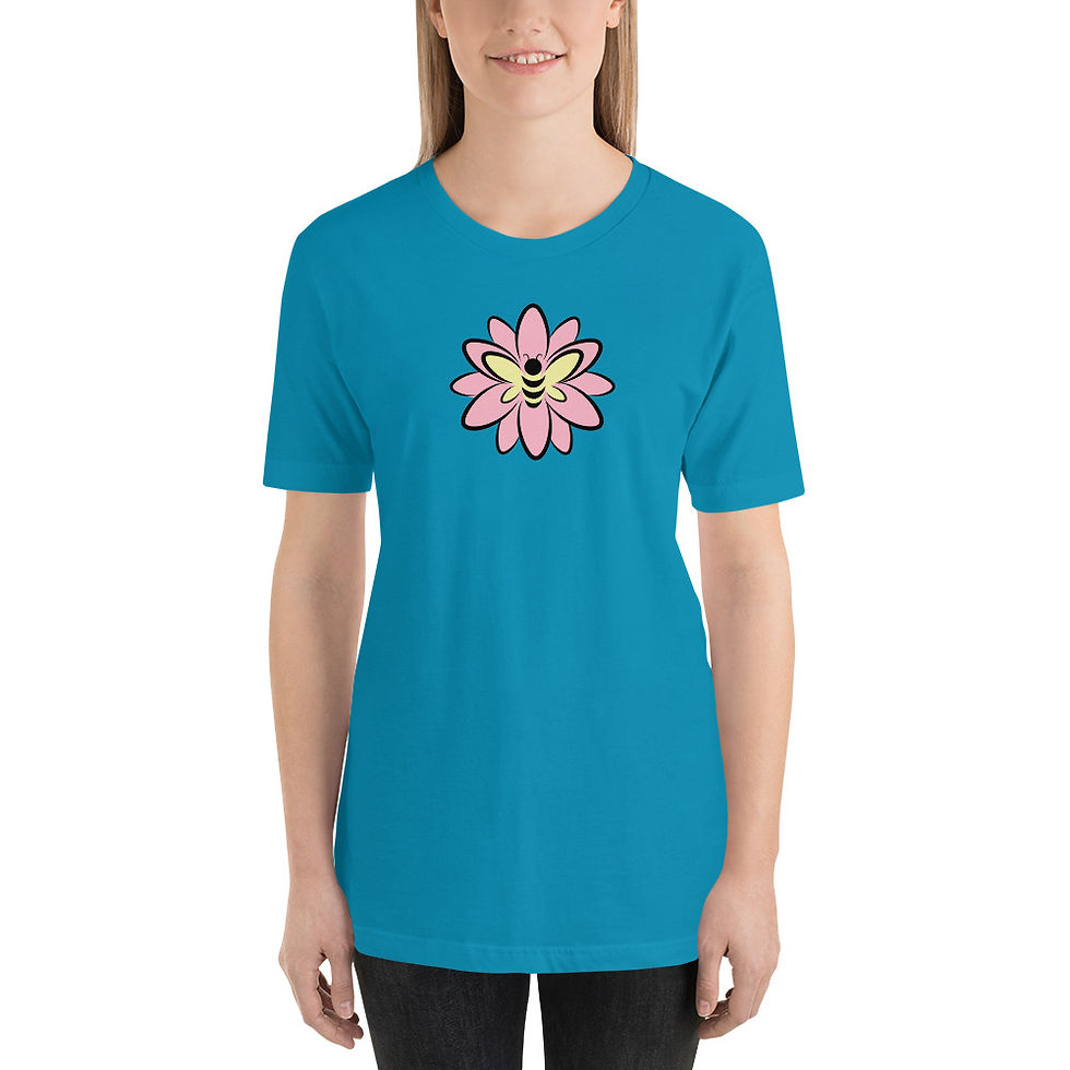 Thumbnail: Graphic Bee & Flower in Color Short-Sleeve Unisex T-Shirt copy