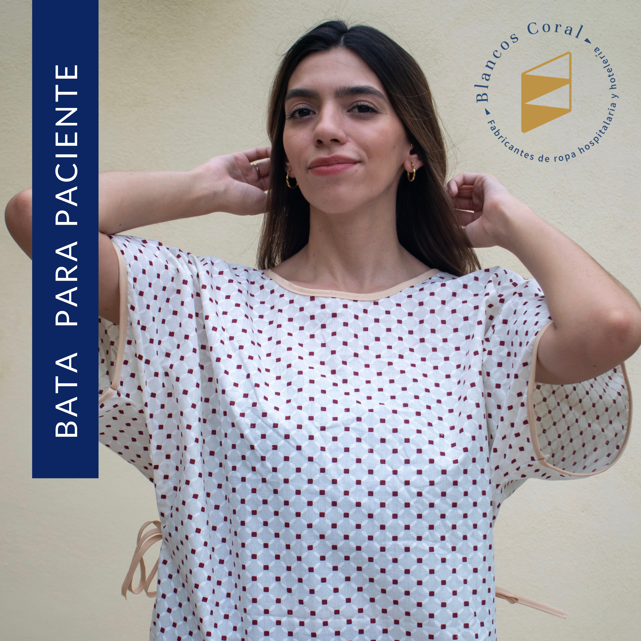 Bata paciente para adulto - Apertura lateral