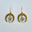 Thumbnail: Little Moon Earrings - Aquamarine Gold