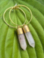 'To the Point' - Rose Quartz Earrings