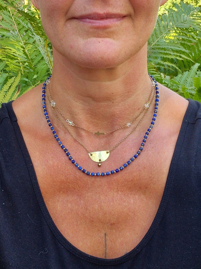 Lapis Lazuli 2-in-1 Necklace and Wrap-Bracelet