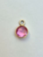 Thumbnail: Pink Tourmaline Gemstone (Gold trim)
