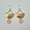 Thumbnail: 'Amphora' - Brass + Pink Chalcedony Earrings