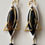 Thumbnail: 'Midnight Express' - leather, feather and gemstone earrings