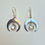 Thumbnail: Little Moon Earrings - Clear Quartz (Silver)