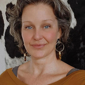 'To The Point' - Tiger's Eye Gemstone + Brass Hoop Earrings. Corey Jill - Handmade jewelry Winnipeg, Canada