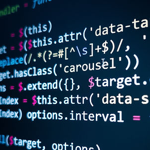 Software source code. Programming code. Programming code on computer screen. Developer wor