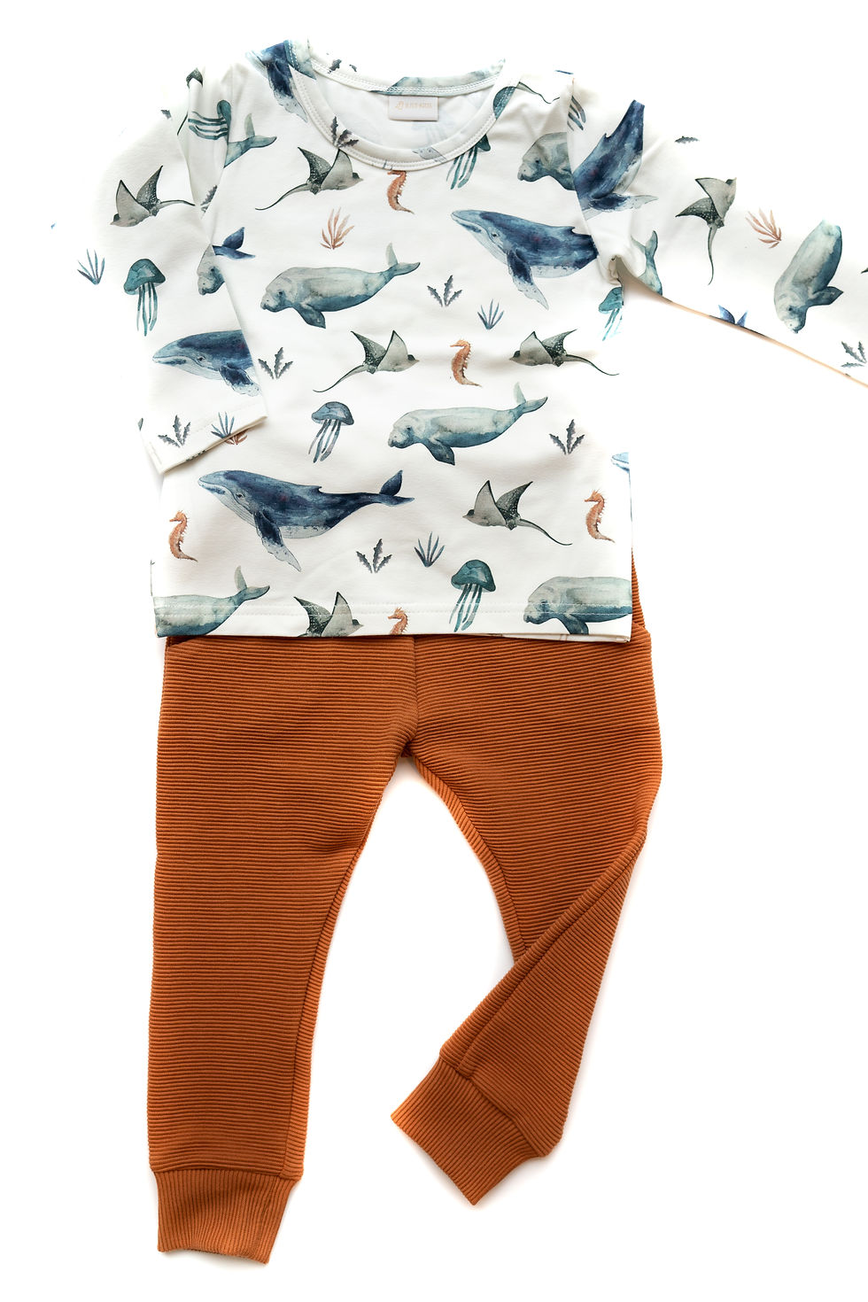 Thumbnail: Just-Kids Sweatpants Rib - Roest