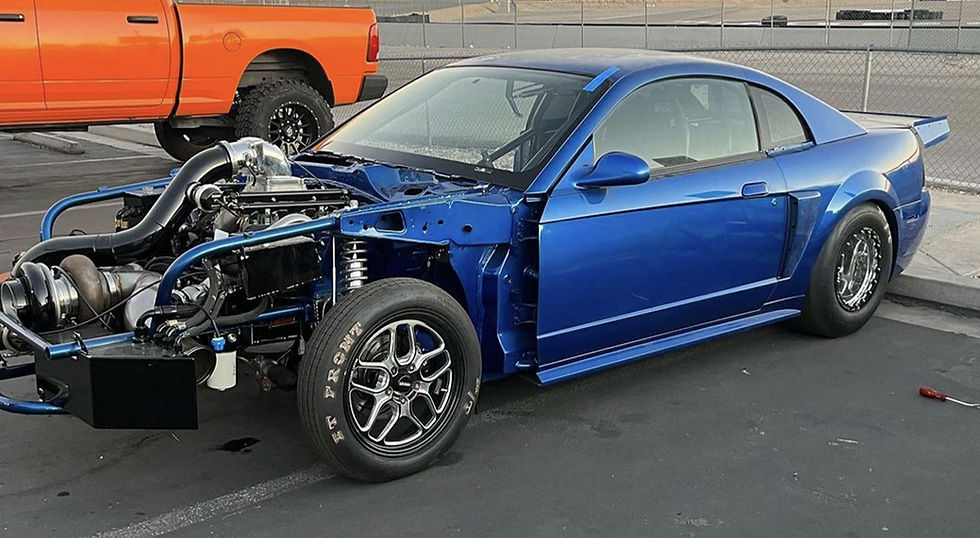 Darren's Mustang ready for Dyno pulls