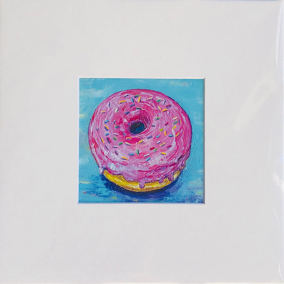 Thumbnail: Pink Donut - Fine Art Giclée Print