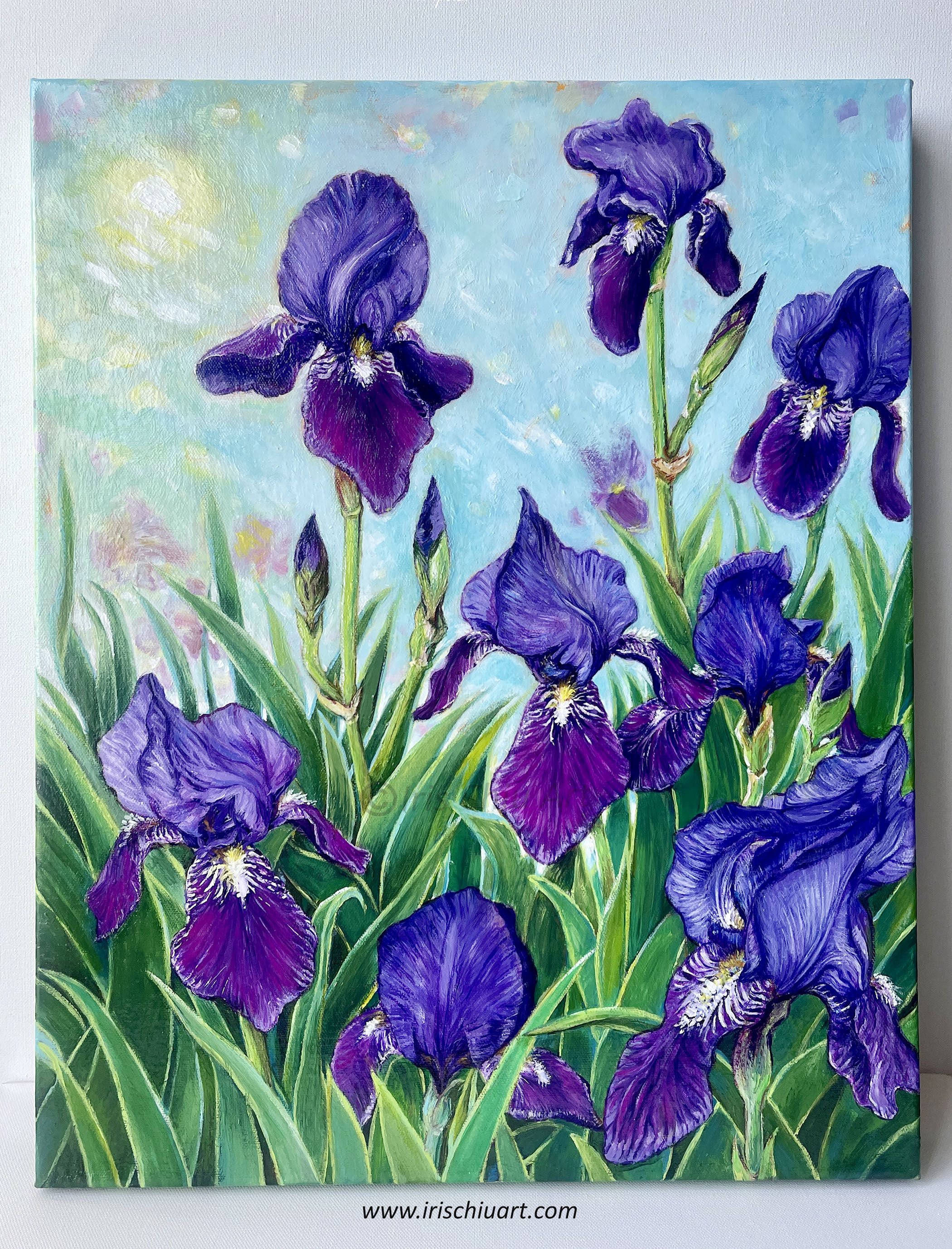 Heirloom Irises - Acrylic on canvas 16x20