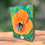 Thumbnail: Bumblebee on Red Poppies  - Canvas Print on Wood Panel - 5"x7"