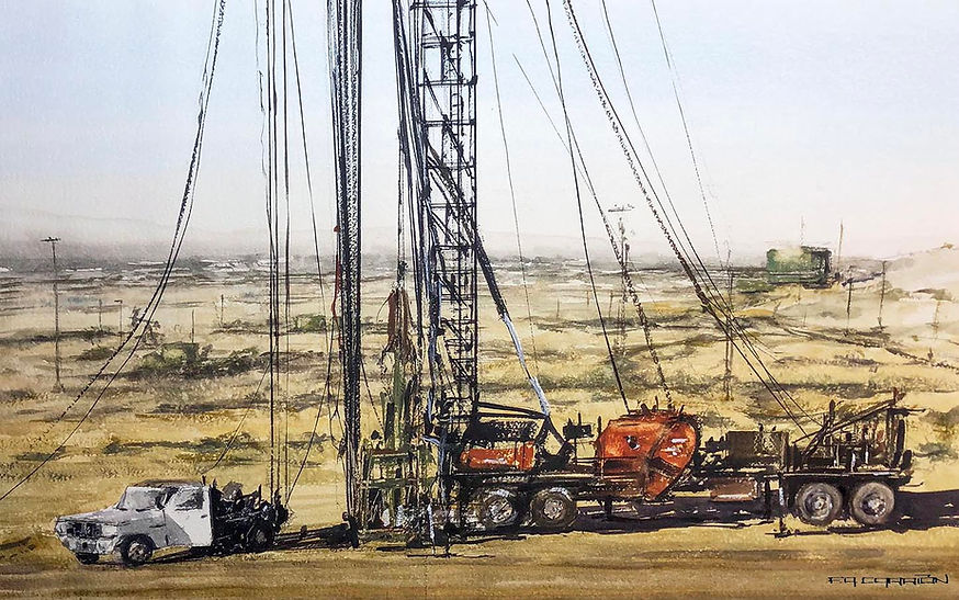 Drilling Rig Painting Artwork - Art of the Oilfield