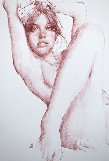 graphite portrait of a beautiful woman