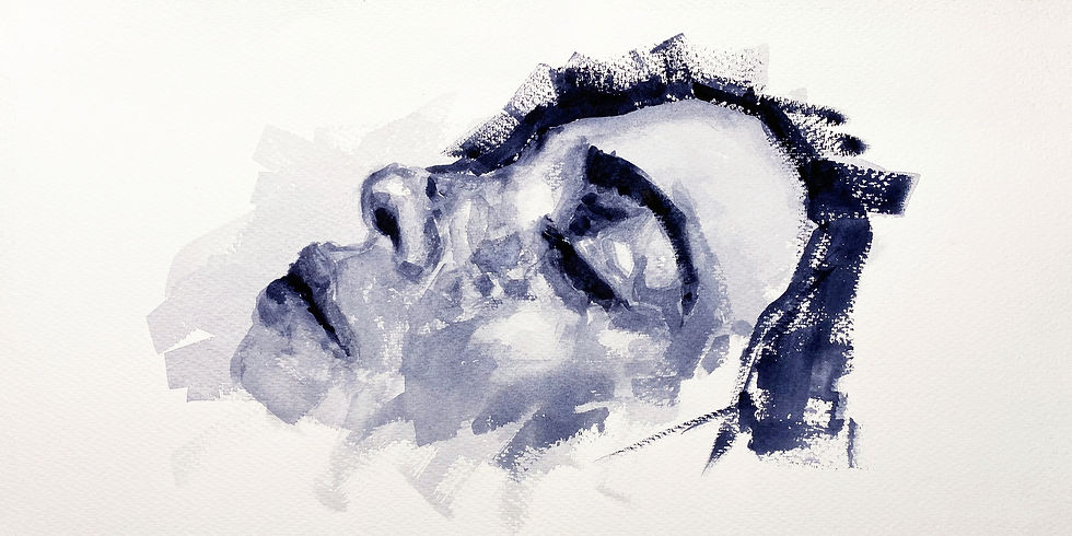 Watercolor Portrait by Contemporary Houston-Based Artist Andros Karr