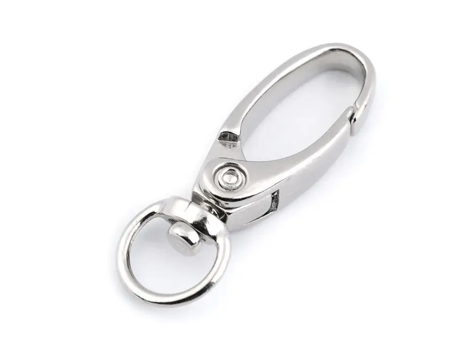 Durchzug 10 mm, Metallkarabiner mit Wirbel