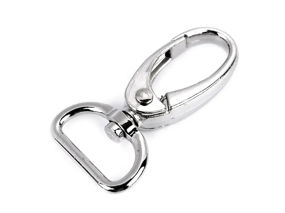 Durchzug 20 mm, Metallkarabiner mit Wirbel