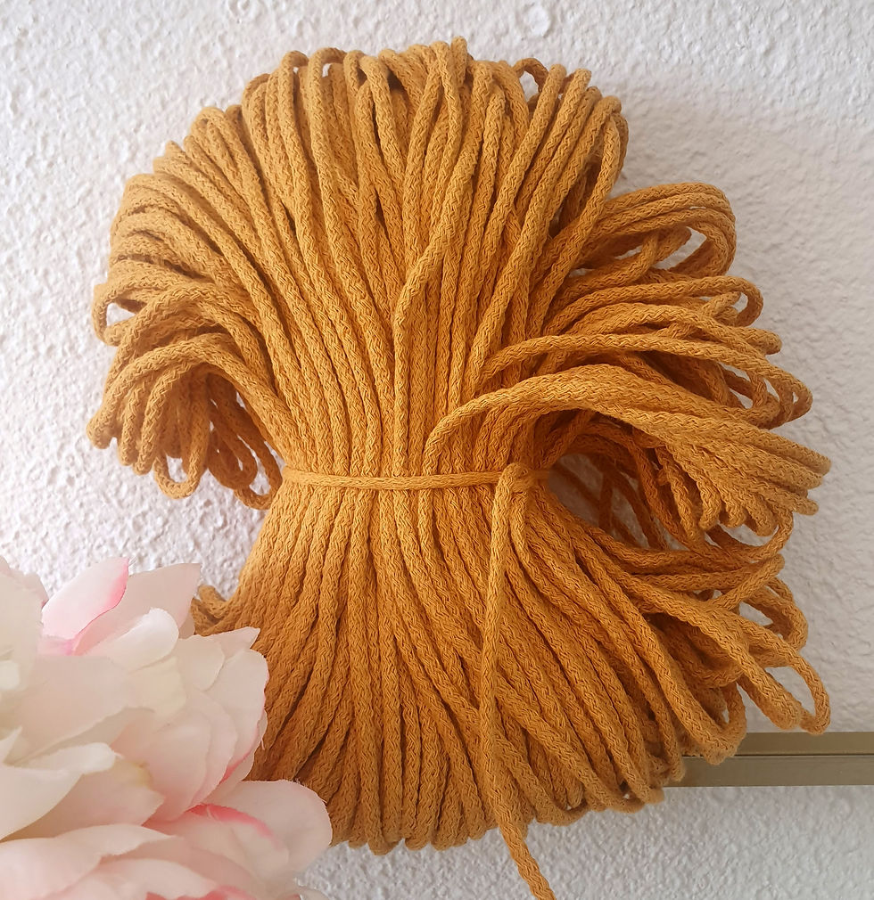 Senf - Flechtkordel 3mm, 100m