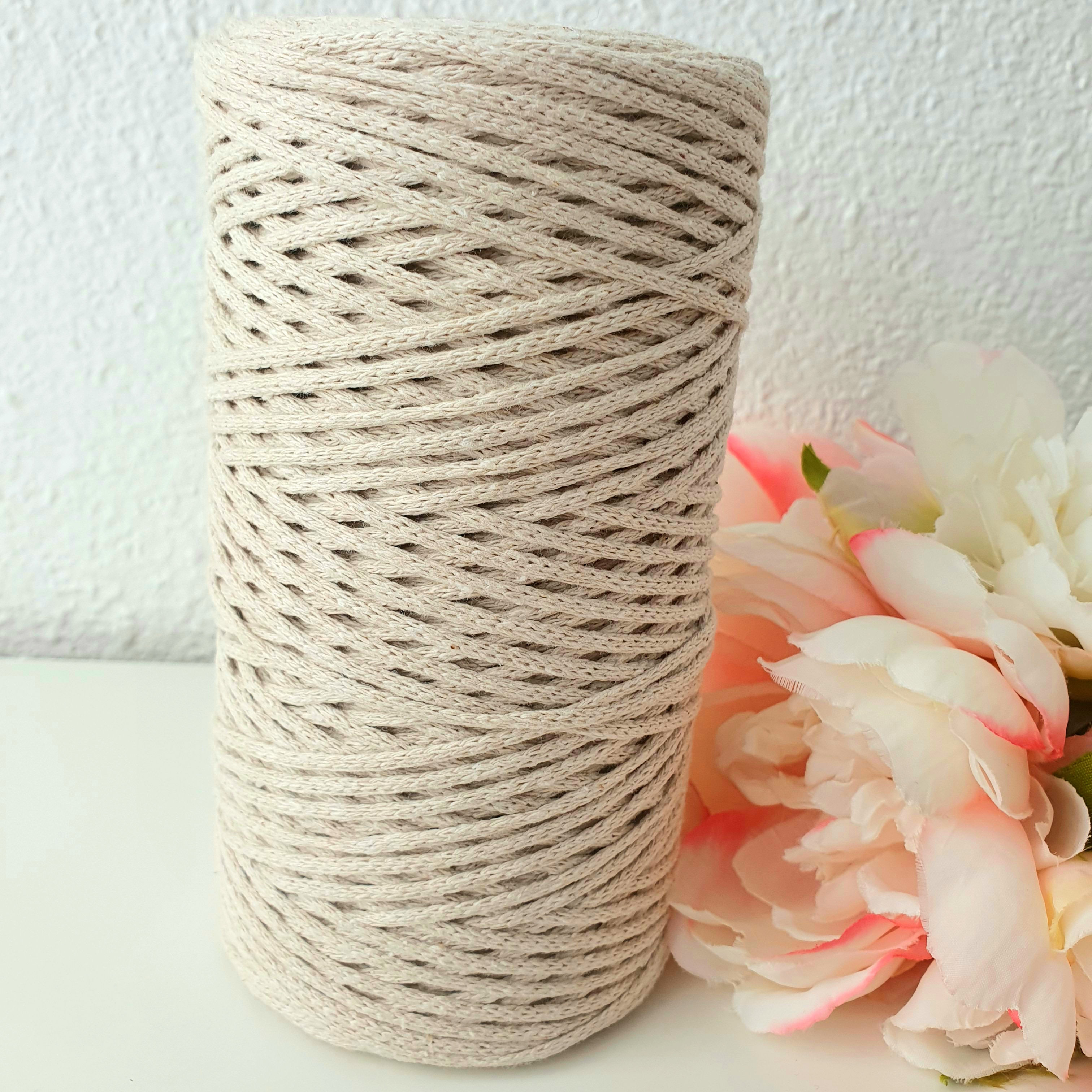 Hell Beige - Flechtkordel 2mm, 200m