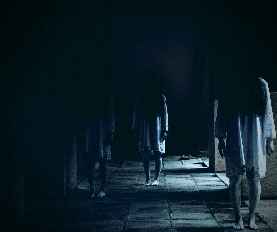 Black and White Horror Pop Culture Inspired Virtual Events Facebook Post.gif