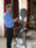DC working on bust of Camilla. Duches of Cornwall-2006.jpg