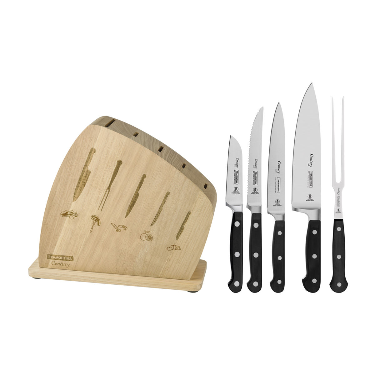 Tramontina Century Forged 6-Piece Knife Block Set