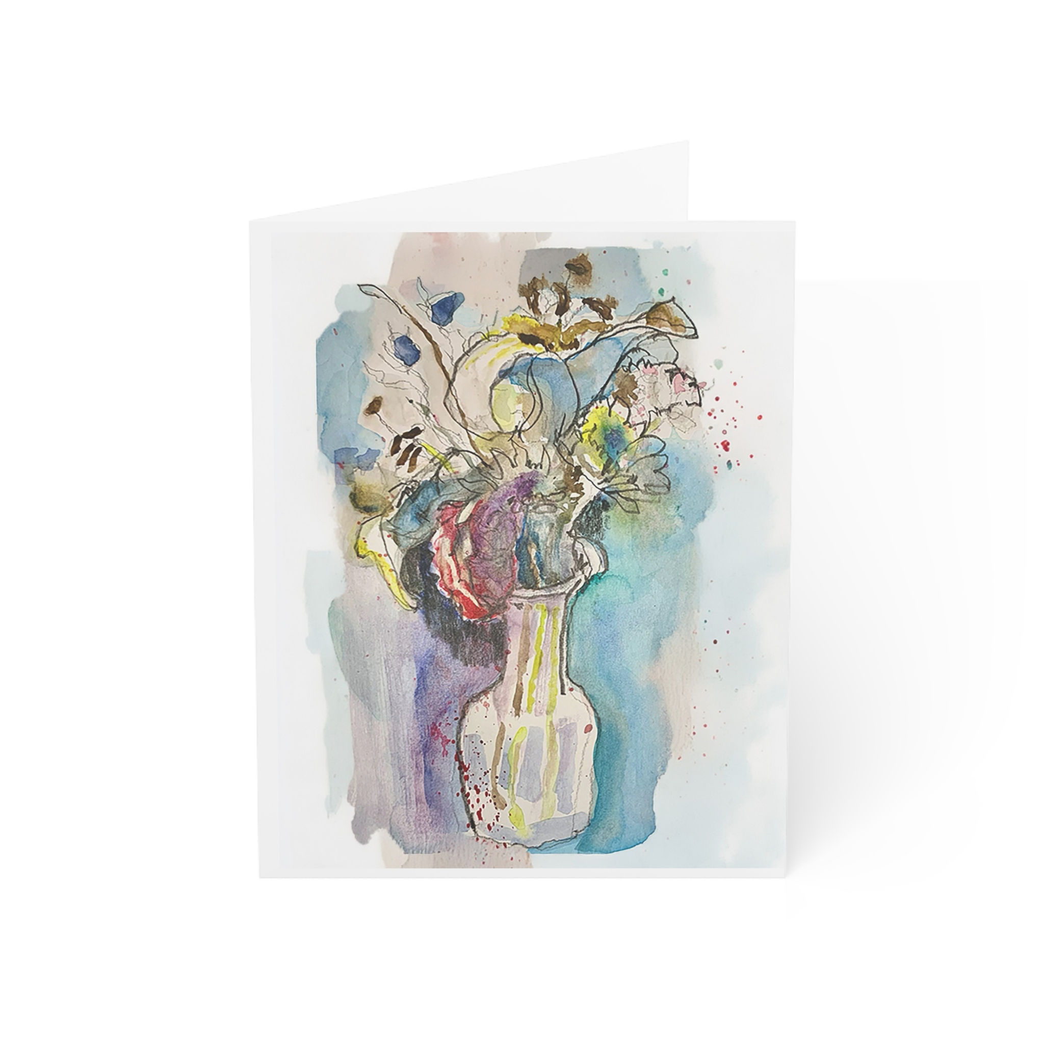 "Soft Bouquet" Beth's Ink and Watercolor Spring Greets