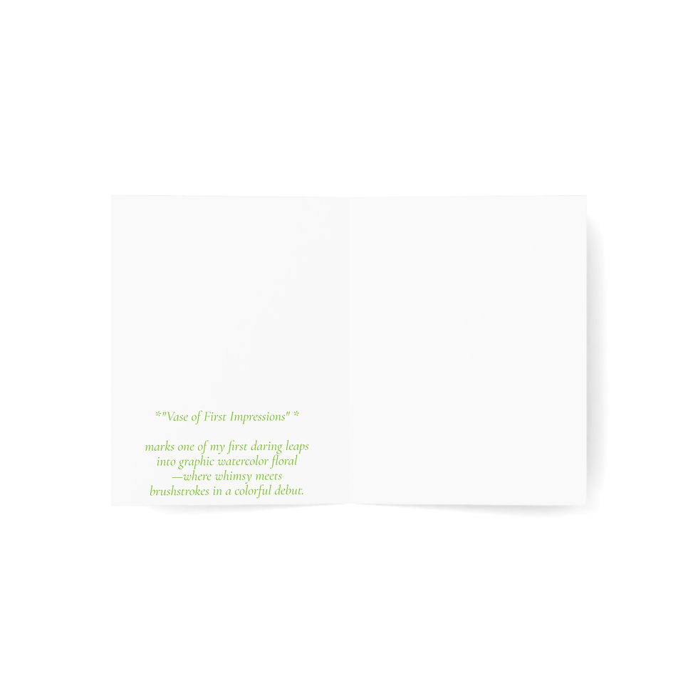 Thumbnail:  "Vase of First Impressions" Beth's Ink and Watercolor Spring Greets