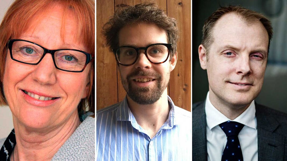 De tre redaktörerna