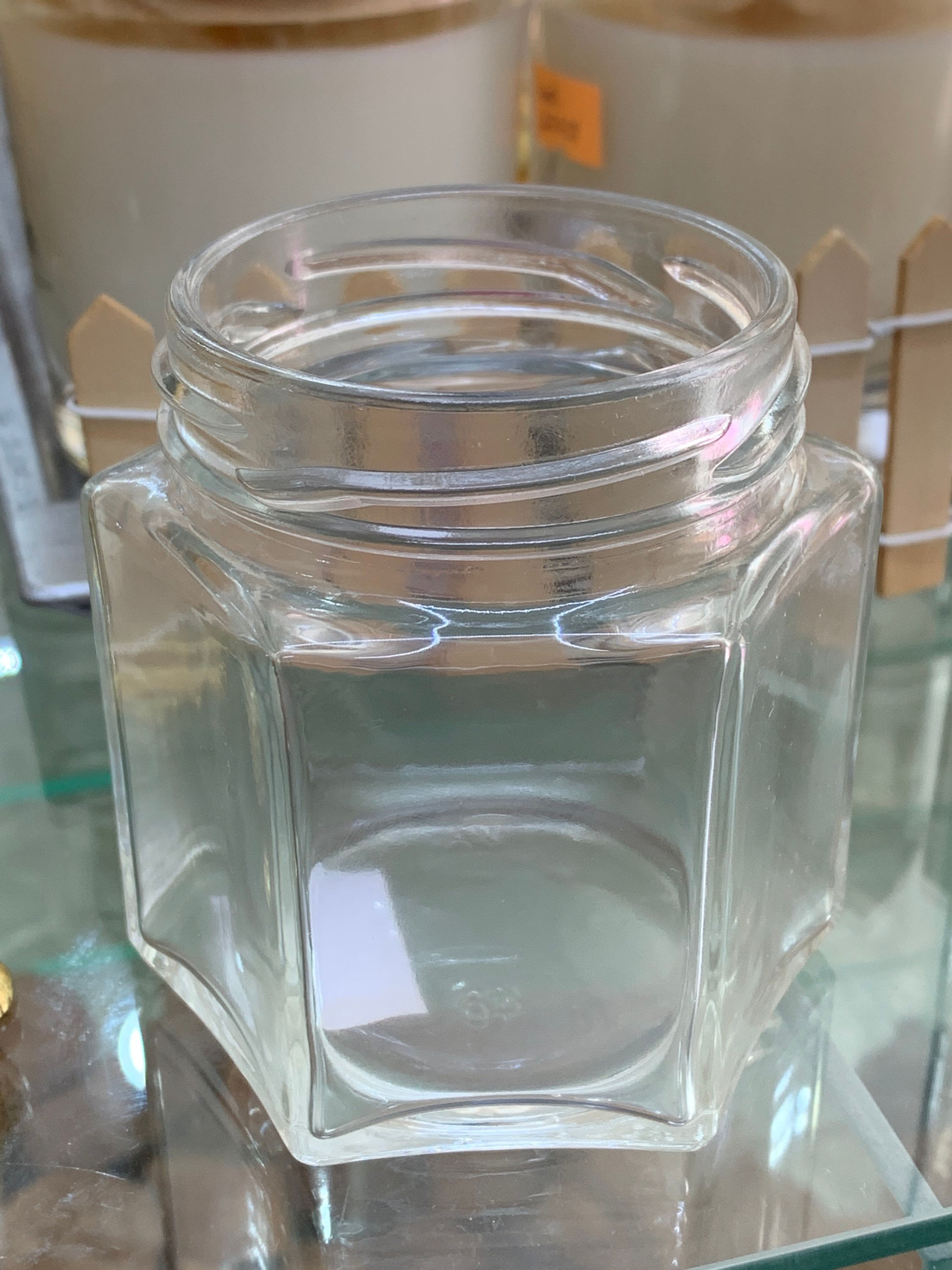 Pote Vidro Sextavado