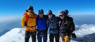 Grupo de alpinistas en Cumbre de Iztaccihuatl