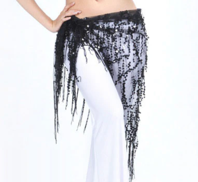 Miniature : SWIRL SEQUIN FRINGE TRIANGLE SKIRT