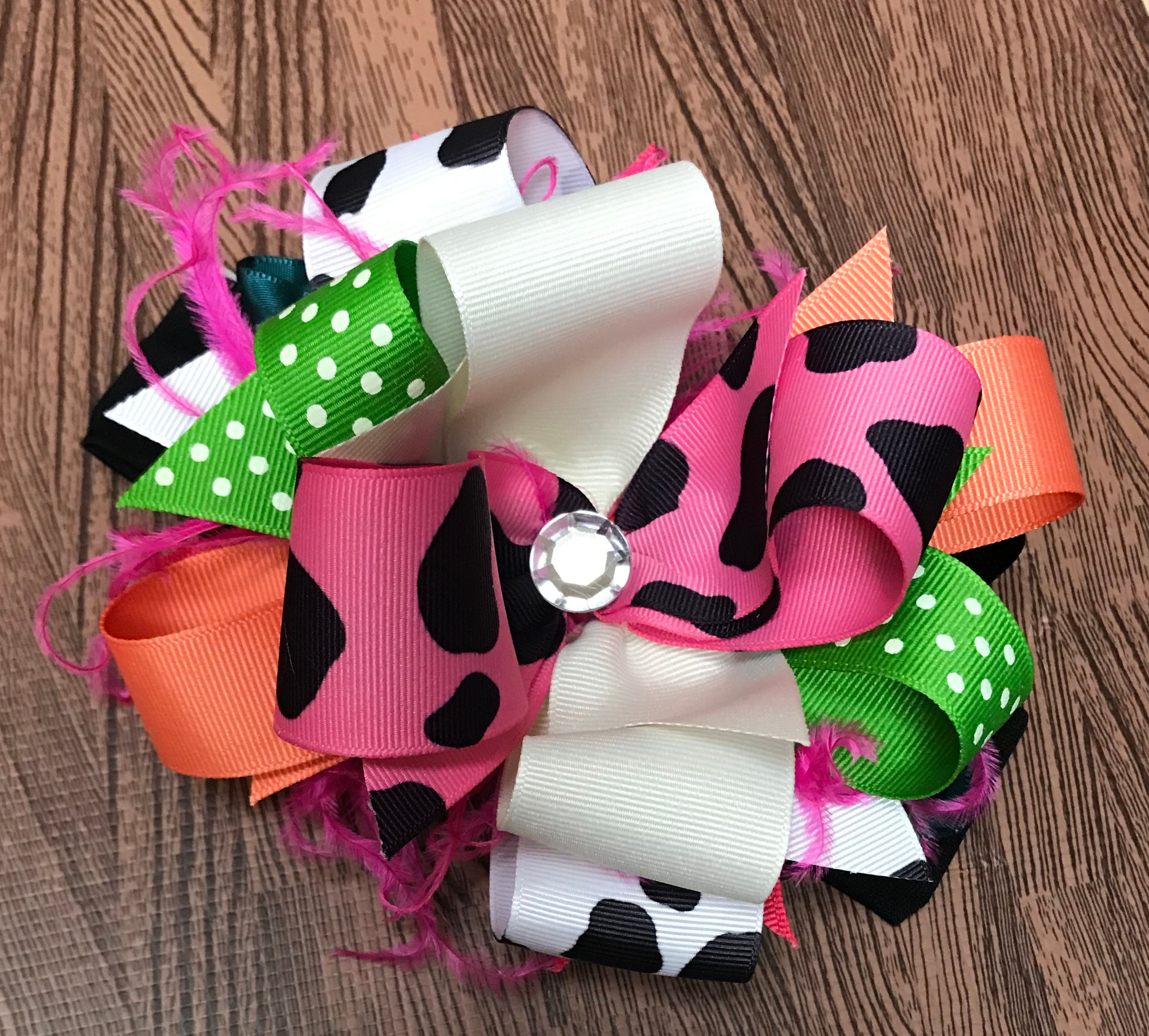 Floral Cow bow