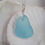 Thumbnail: Blue sea glass and silver necklace