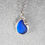 Thumbnail: Blue sea glass and sterling silver necklace