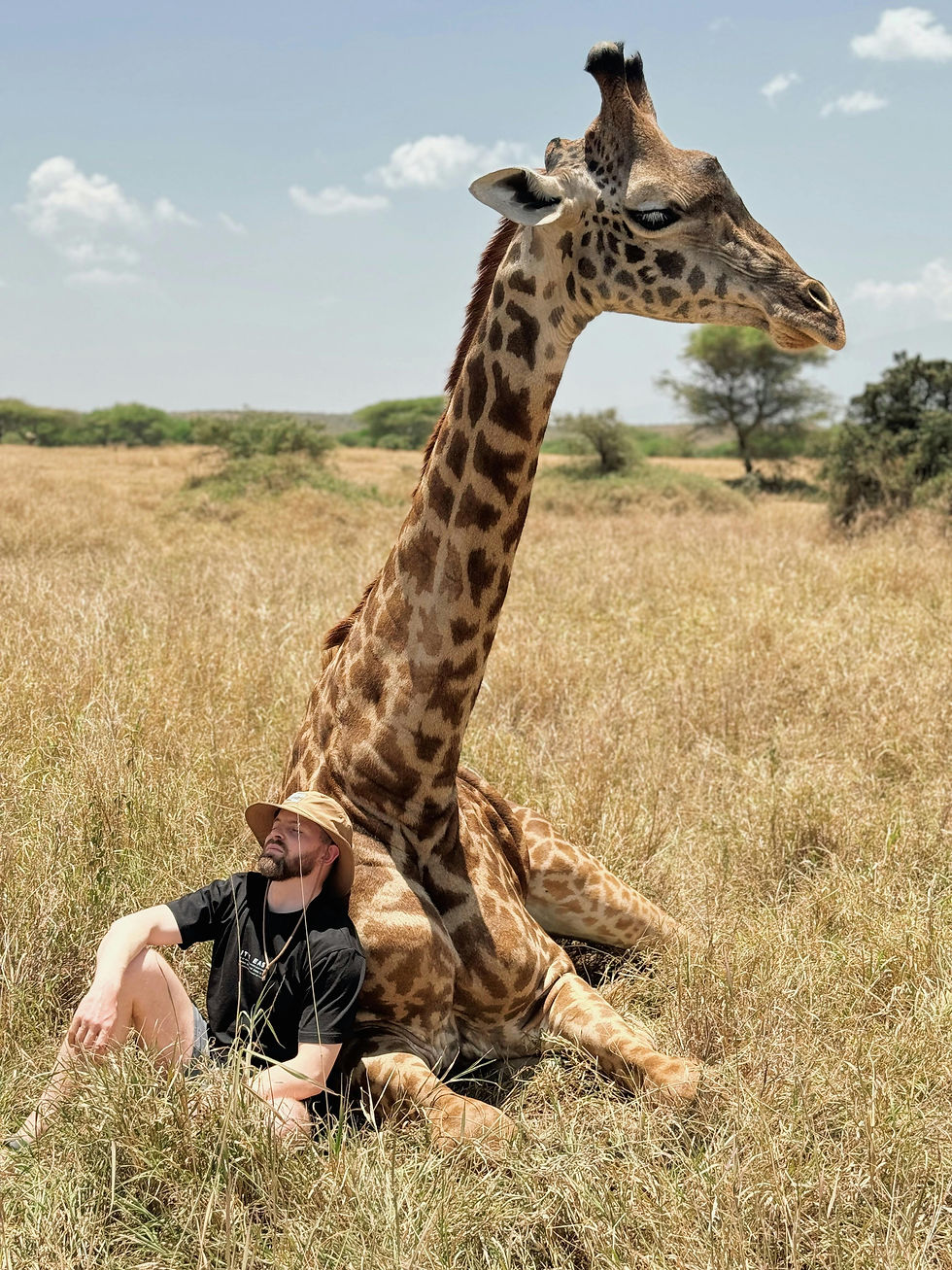 Photo Bombing a Maasai Giraffe
