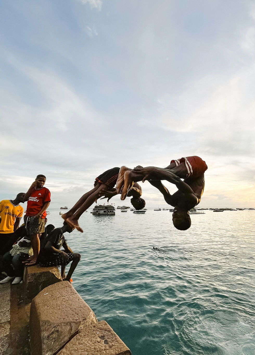Jumping into the Indian Ocean