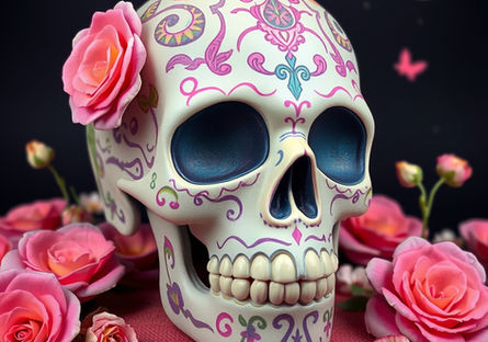 Sugar Skull with Roses