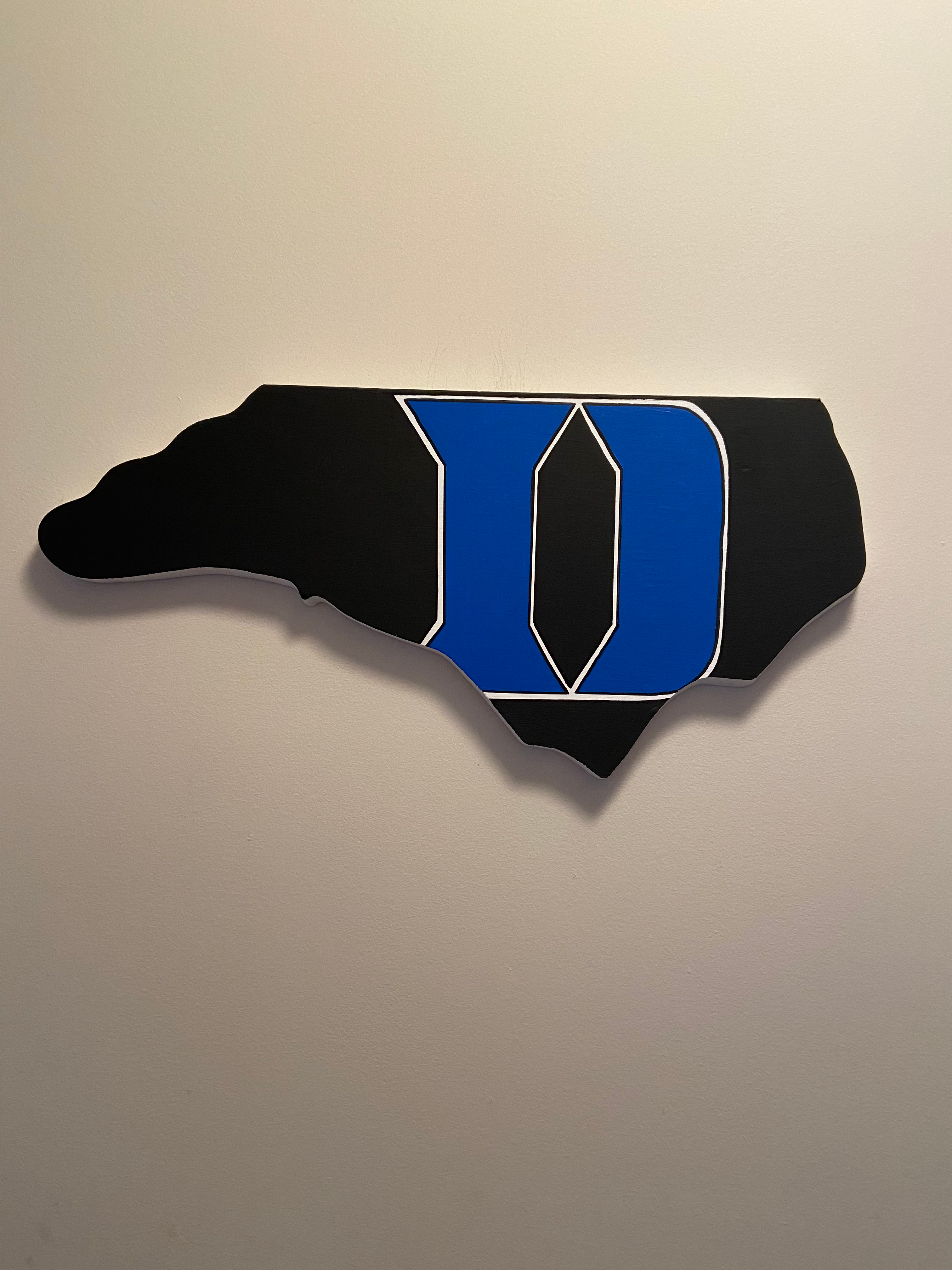 Hand painted Duke  North Carolina wood sign 