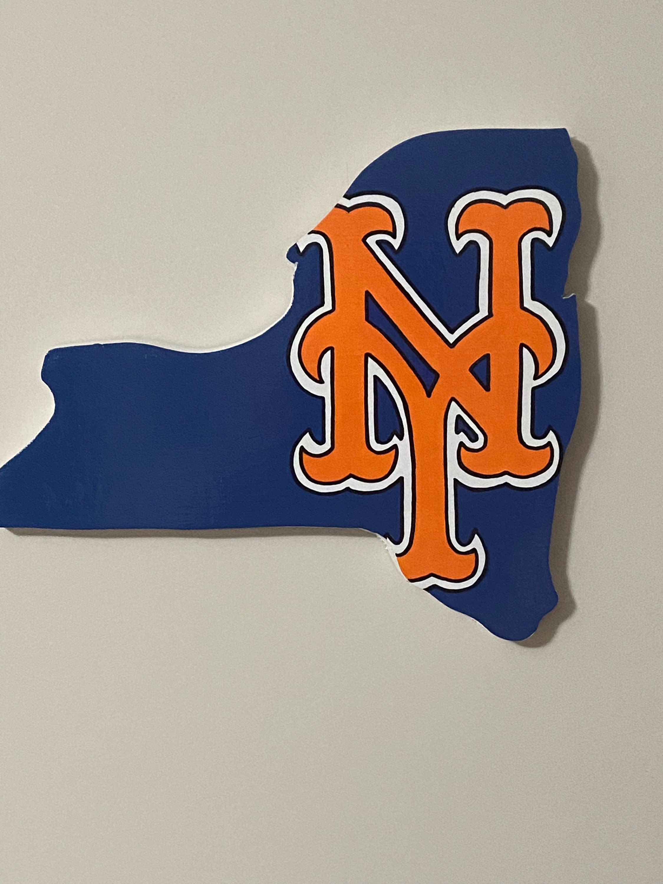 NY Nets handpainted wooden cutout aign