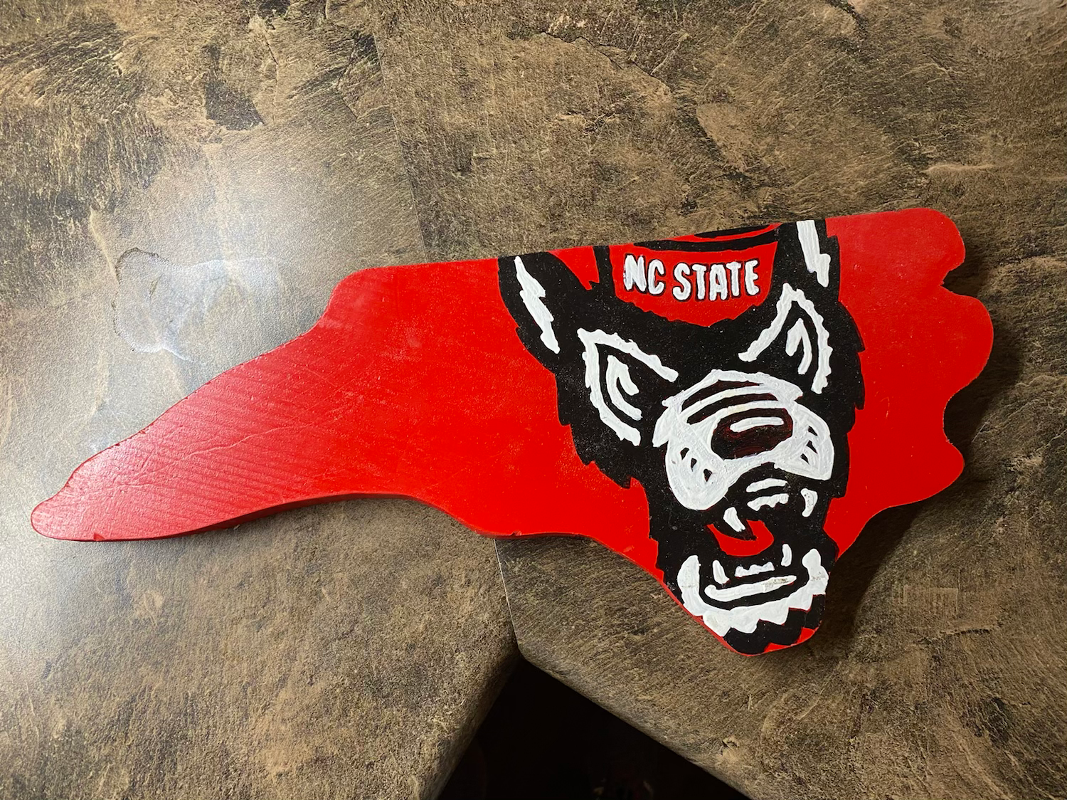 NC STATE UNIVERSITY WOODEN  hand painted SIGN