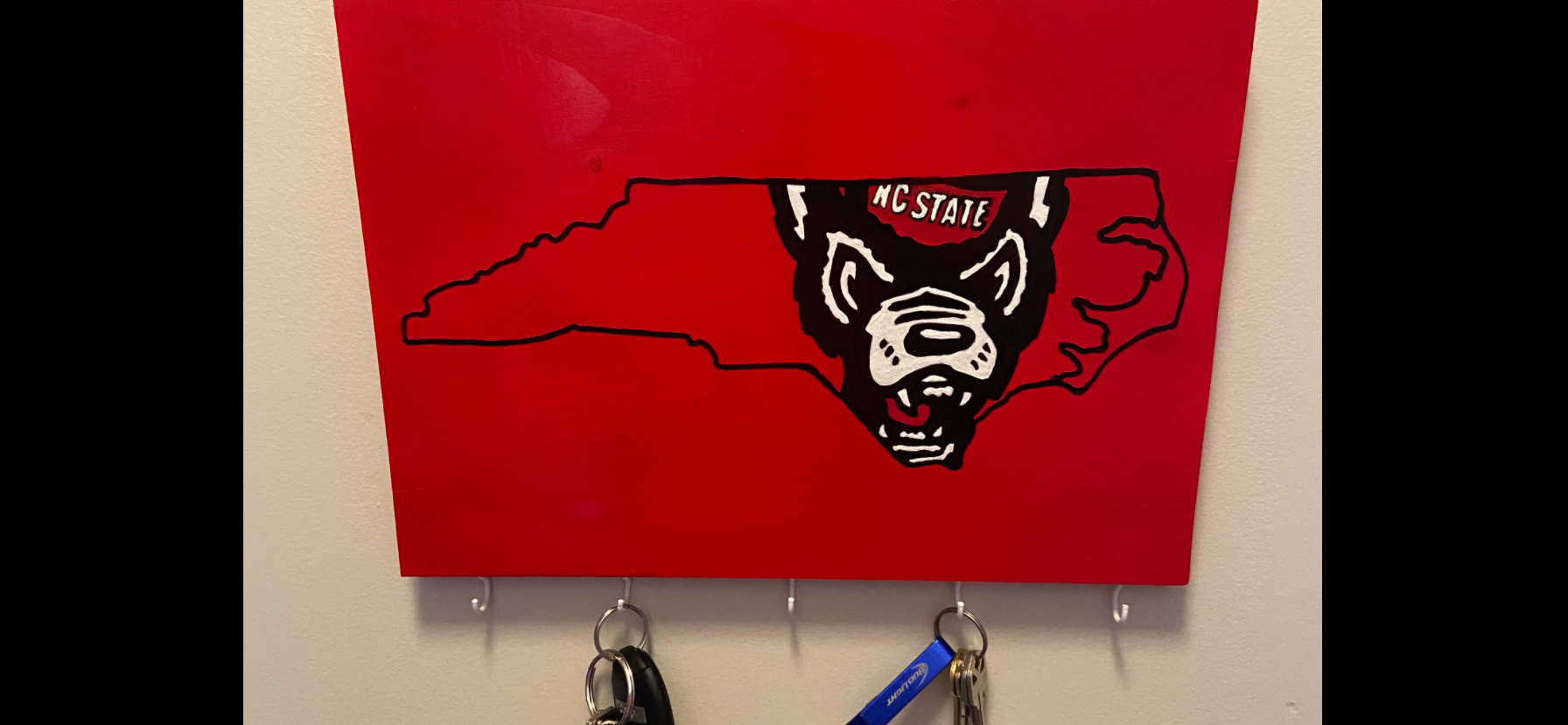 NC State (our state) key chain holder 