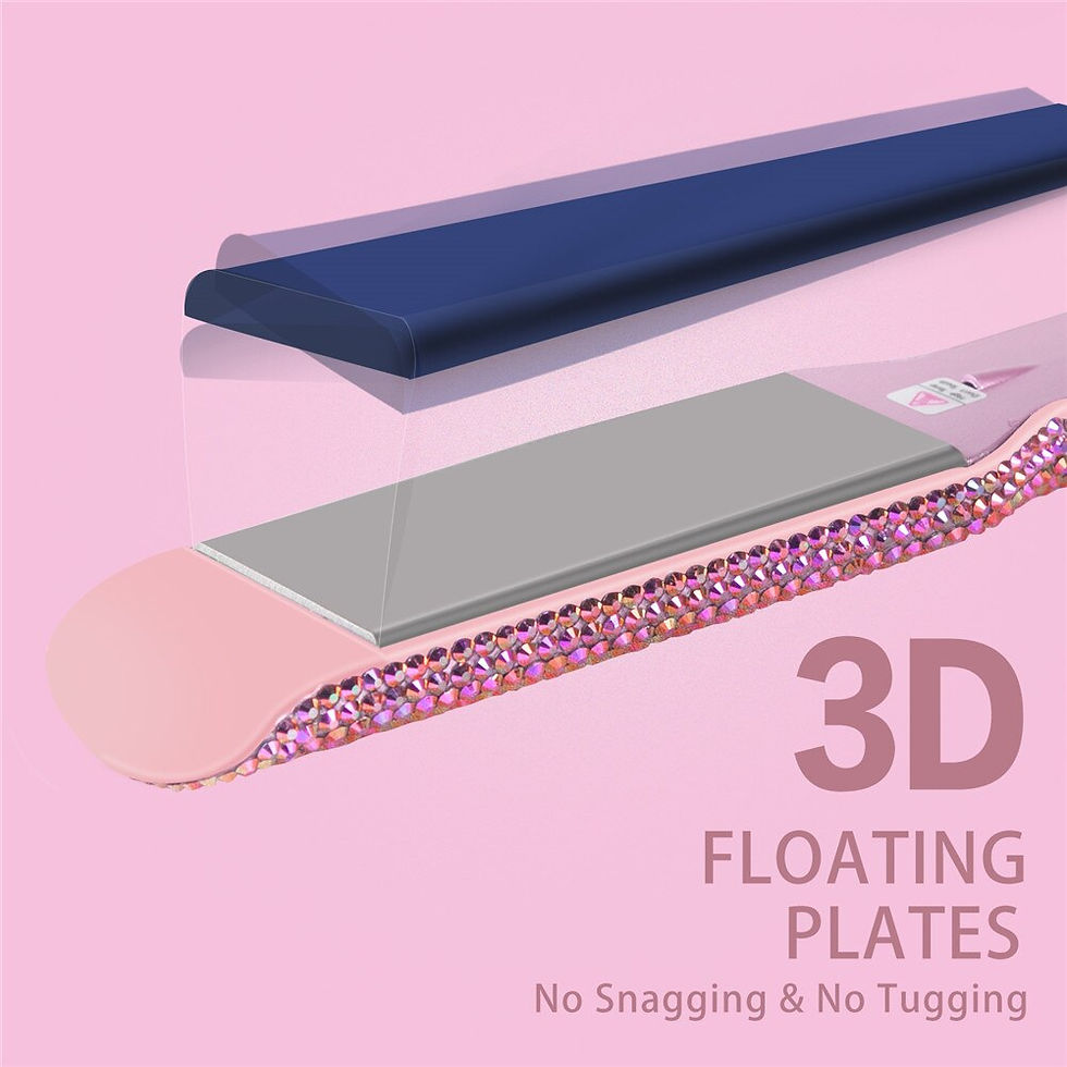 Thumbnail: Bling Rhinestones Flat Iron Professional Hair Straightener 