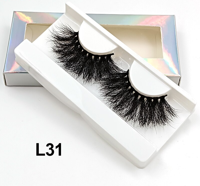 Thumbnail:  25mm  Super Long  Dramatic Dense 3D Mink Eyelashes Extentions