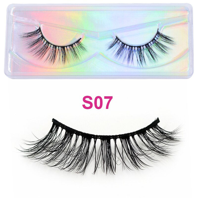 Thumbnail: JEMS 3D Faux Mink Black Natural Eyelashes Extentions 