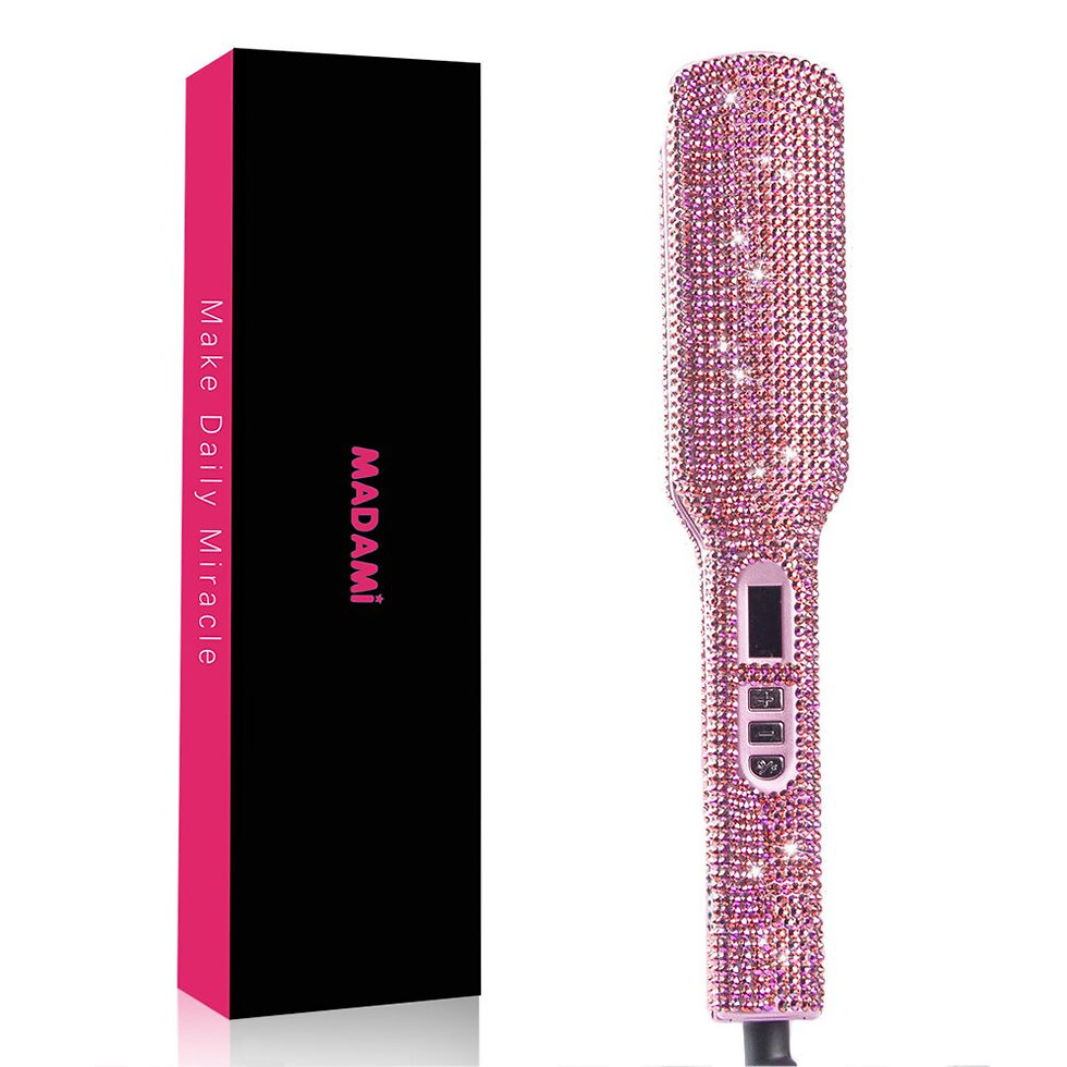 Thumbnail: Bling Rhinestones Flat Iron Professional Hair Straightener 