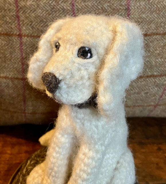 Thumbnail: Crocheted labrador close up
