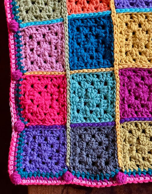 Crochet squares blanket
