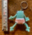Frog in pants keyring measurements